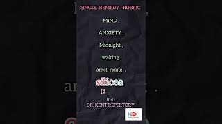 Single Remedy  Mind Rubrics  264 homeopathy organon repertory ayush naturaltreatment natural [upl. by Karie]