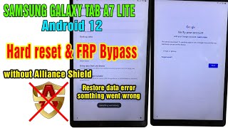 Samsung Galaxy Tab A7 Lite Android 12 How to Hard resetFRP Bypass Google Account Lock [upl. by Zina29]