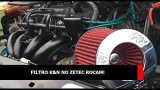 INSTALAÇÃO FILTRO ESPORTIVO KampN NO ZETEC ROCAM [upl. by Scrivings569]