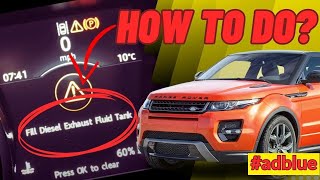 How to Top Up Adblue  Range Rover Evoque  StepbyStep Guide [upl. by Wildon]