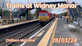 Trains at Widney Manor 3 280324 Feat 67005 [upl. by Pittel]