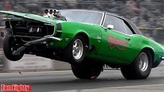 Top 10 Drag Racing Wheelstands with crashes fails and other crazy stuff [upl. by Onairam]