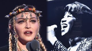 Fans REACT to Madonnas BIZARRE Aretha Franklin Tribute at 2018 MTV VMAs [upl. by Aicsile]