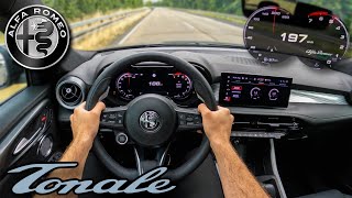 Alfa Romeo Tonale 131HP ACCELERATION TOP SPEED AUTOBAHN POV [upl. by Avron523]