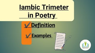 What is an iambic trimeter in poetry Definition amp examples iambictrimeterliteraturepag [upl. by Andros630]