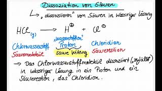 Dissoziation von Säuren [upl. by Derfiniw]