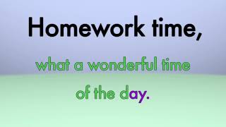 Homework Song Homework Time With Miss Jenny  wwwedutunescom [upl. by Aninahs256]