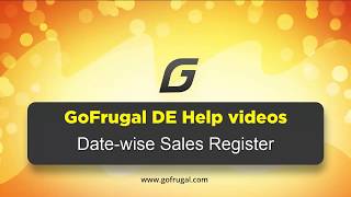 GoFrugal DE6 Date wise Sales Register  Reports  English [upl. by Angadresma204]