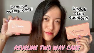 Review Reveline Two Way Cake  test waterproofnya yang viral [upl. by Blondell]