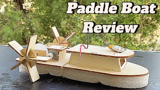 Electric Motor Paddle Wheels Boat Review  Dc Motor Ship [upl. by Bartram]