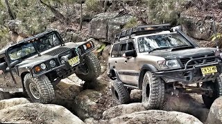 Hummer H1 vs Nissan Patrol  Prado amp 80 Series Hill Menai [upl. by Belicia]