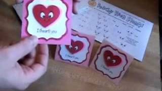 Mini Heart Face Valentine Cards [upl. by Ynehpets]