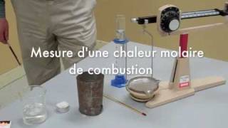 La mesure dune chaleur molaire de combustion [upl. by Barrow]