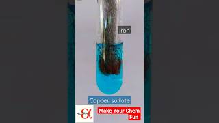 Displacement Reaction 🧪💥😍 FeCuSO4🧪🔥✅️alphaiitjeechemistryexperiment scienceneetfoundation [upl. by Nibor553]