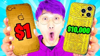 REVIEWING 1 vs 10000 IPHONE CAN YOU GUESS THE PRICE OF THESE CRAZY IPHONE PRODUCTS [upl. by Wadell]