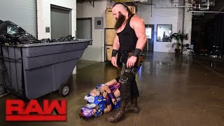 Braun Strowman lays waste to Team Red Superstars Raw April 17 2017 [upl. by Ornas]