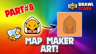 Drawing Bos Face in Map Maker Map Maker Art Brawl Stars Part8 [upl. by Lindbom]