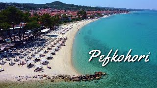 Pefkohori Beach 2023 4K  Πευκορώρι [upl. by Lleihsad]