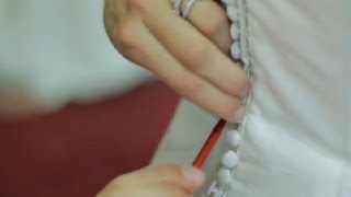 What to Use to Help Fasten Buttons on a Wedding Dress  The Wedding Dress [upl. by Kaya295]