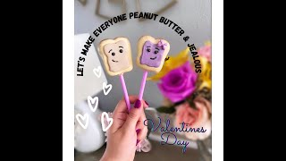 HOW TO MAKE EASY VALENTINES DAY CAKE POPS Peanut Butter and Jelly LOVE Cake pops [upl. by Eliezer]