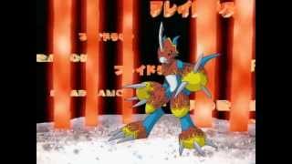 Digimon 02  Flamedramon VS Monochromon PTPT [upl. by Alyag]