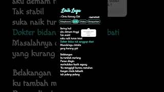 Lirik lagu Cinta Kurang Gizi liriklagu [upl. by Ellivro513]