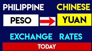 Philippine Pesos to Chinese Yuan Renminbi Forex Trading Rates Today 04 September 2024 PHPCNY Latest [upl. by Ellenid]