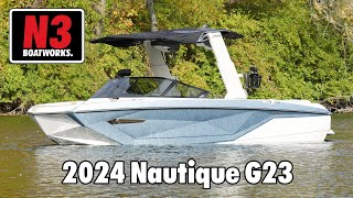 2024 Nautique G23  Steel Blue MetallicLunar White  On Water  N3 Boatworks [upl. by Hairacaz262]