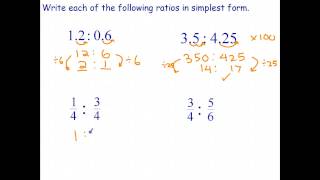 Simplifying Ratios Involving Decimals and Fractions [upl. by Eesdnil]