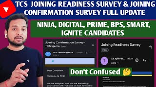 TCS JoiningOnboarding Latest Update 🔥  Joining Readiness Survey Mail  Joining Confirmation Survey [upl. by Atnoved706]