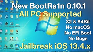 New BootRa1n 0101 Jailbreak iOS 134x iOS 124x  checkra1n Windows [upl. by Audra]