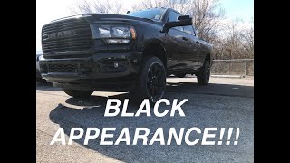 2019 RAM 2500 BIG HORN BLACK APPEARANCE  YEA ITS BLACKED OUT [upl. by Idnahr]