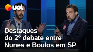 2º debate entre Ricardo Nunes e Guilherme Boulos é marcado por ataques [upl. by Rycca]