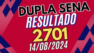 RESULTADO DA DUPLA SENA 2701  Confira os Números do Concurso 2701 [upl. by Eimaraj]