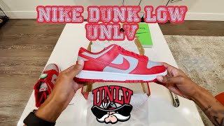 Nike Dunk Low UNLV 2021 Unboxing amp First Look [upl. by Danica]