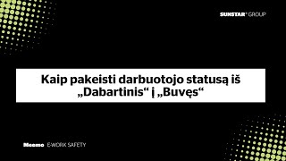 Kaip pakeisti darbuotojo statusą iš „Dabartinis“ į „Buvęs“ [upl. by Tecil]