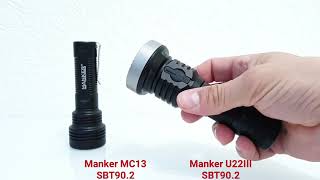 Manker MC13 SBT902  Manker U22III SBT902 turbo comparison [upl. by Ettegdirb957]