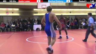 NYAC 74 KG  163 lbs Justin Lester vs Manfred Edsberg [upl. by Shellans215]