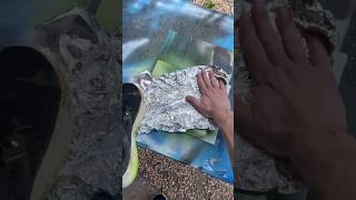 Aluminum foil instead of newspaper learnwithcasey spraypaint [upl. by Narad509]