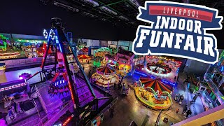 Indoor Funfair Liverpool December 2023  Full Line Up Tour and On Ride POVs [upl. by Paxon]