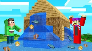 AQUARIUM HOUSE TROLL On My FRIEND Minecraft [upl. by Siugram217]