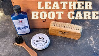 How A Heavy Equipment Mechanic Cleans Leather Boots [upl. by Airemaj]