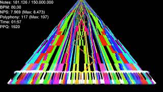 Black MIDI Explore The Deeper World Exactly 150 Million Notes [upl. by Beatty]