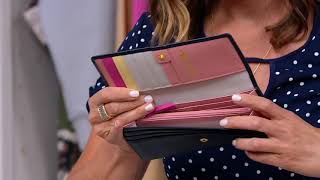 RADLEY London Say It with Flowers Large Leather Matinee Flapover Wallet on QVC [upl. by Pitchford]