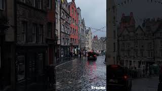 I really like the atmosphere of Edinburgh on a rainy day edinburghcity peace trauma travel [upl. by Nyl]