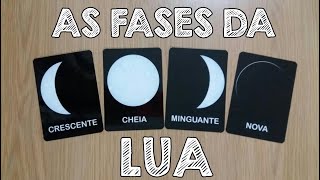 Fases da Lua  Nomes Características e muito  🌕🌖🌗🌘  Lua nova Crescente Cheia e Minguante 🌕🌖🌗🌘 [upl. by Navnod]