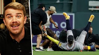 Acuña Assaulted By Fans During Game [upl. by Esinwahs570]