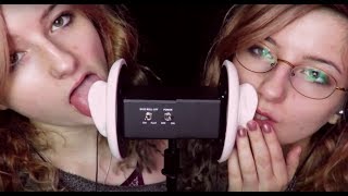 ASMR Twin Ear Licking Kissing and Other Mouth Sounds [upl. by Hsirrap286]