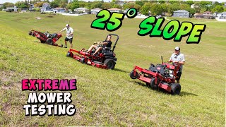 BEST Mower for STEEP hills Zero Turn vs Standon vs Walk Behind vs Push Mower [upl. by Ynaittirb209]