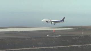 Embraer E190 landing at St Helena Airport on 30th Nov 2016 [upl. by Eimmac]